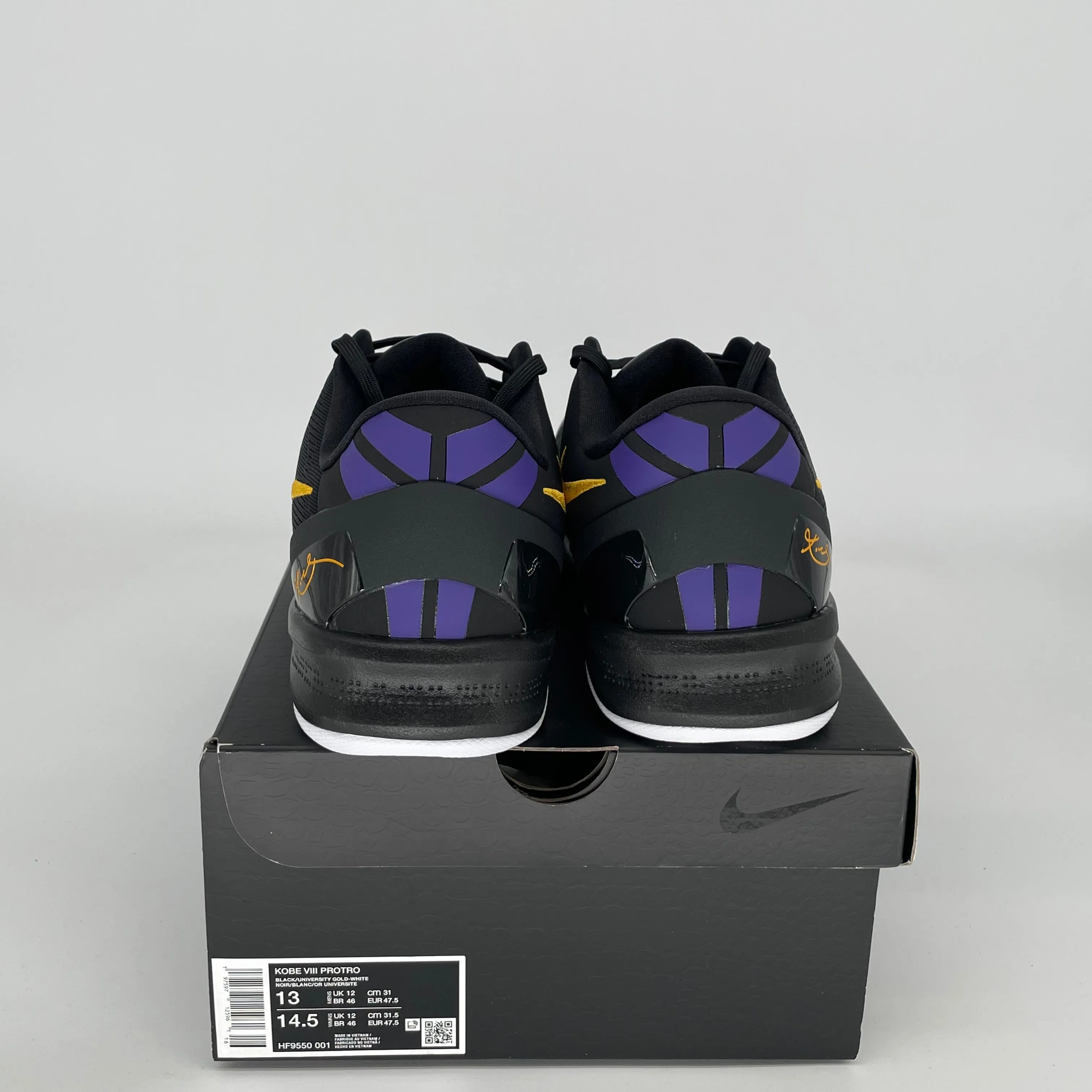 NIKE KOBE 8 PROTRO LAKERS AWAY SIZE 13 HF9550-001