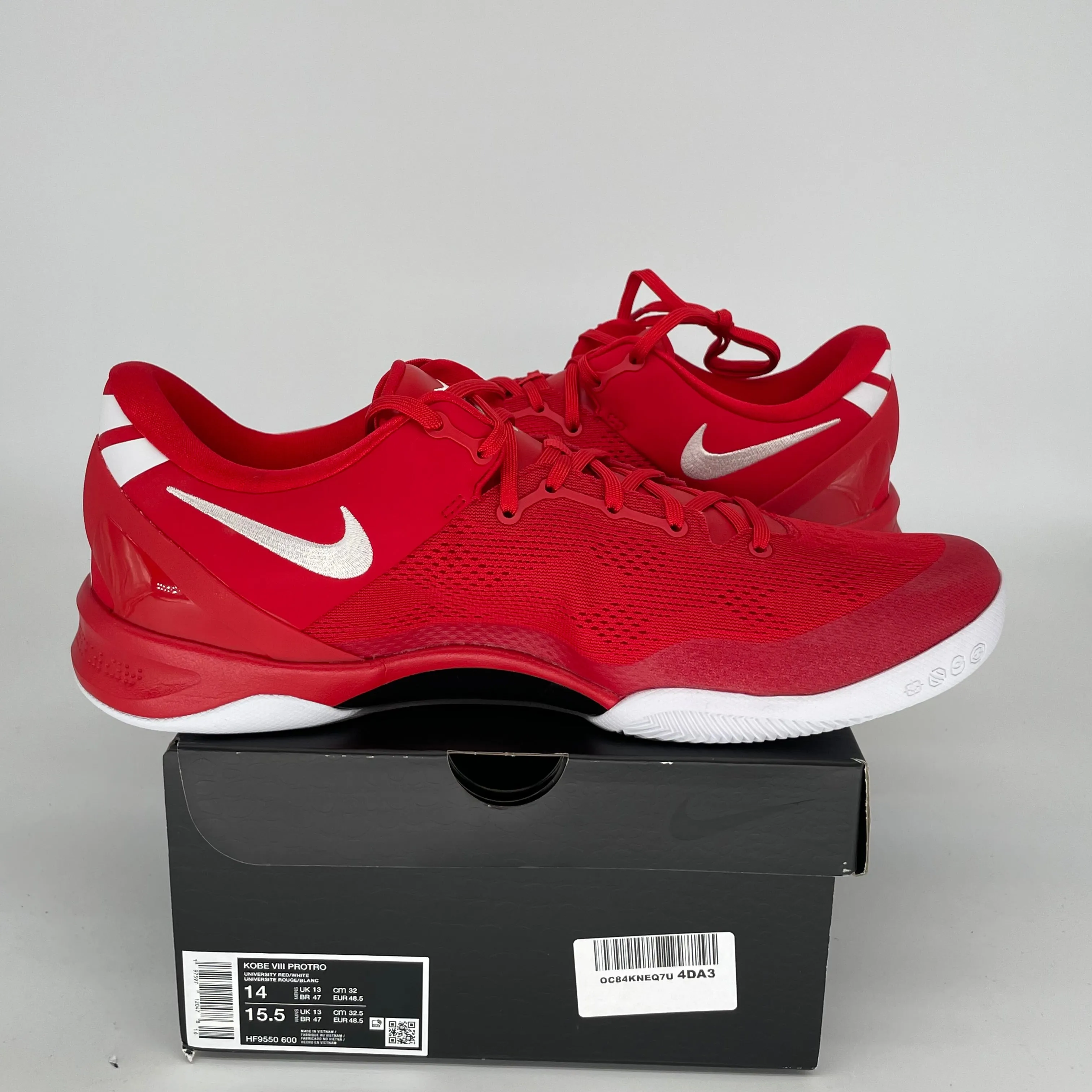 NIKE KOBE 8 PROTRO UNIVERSITY RED SIZE 14 HF9550-600