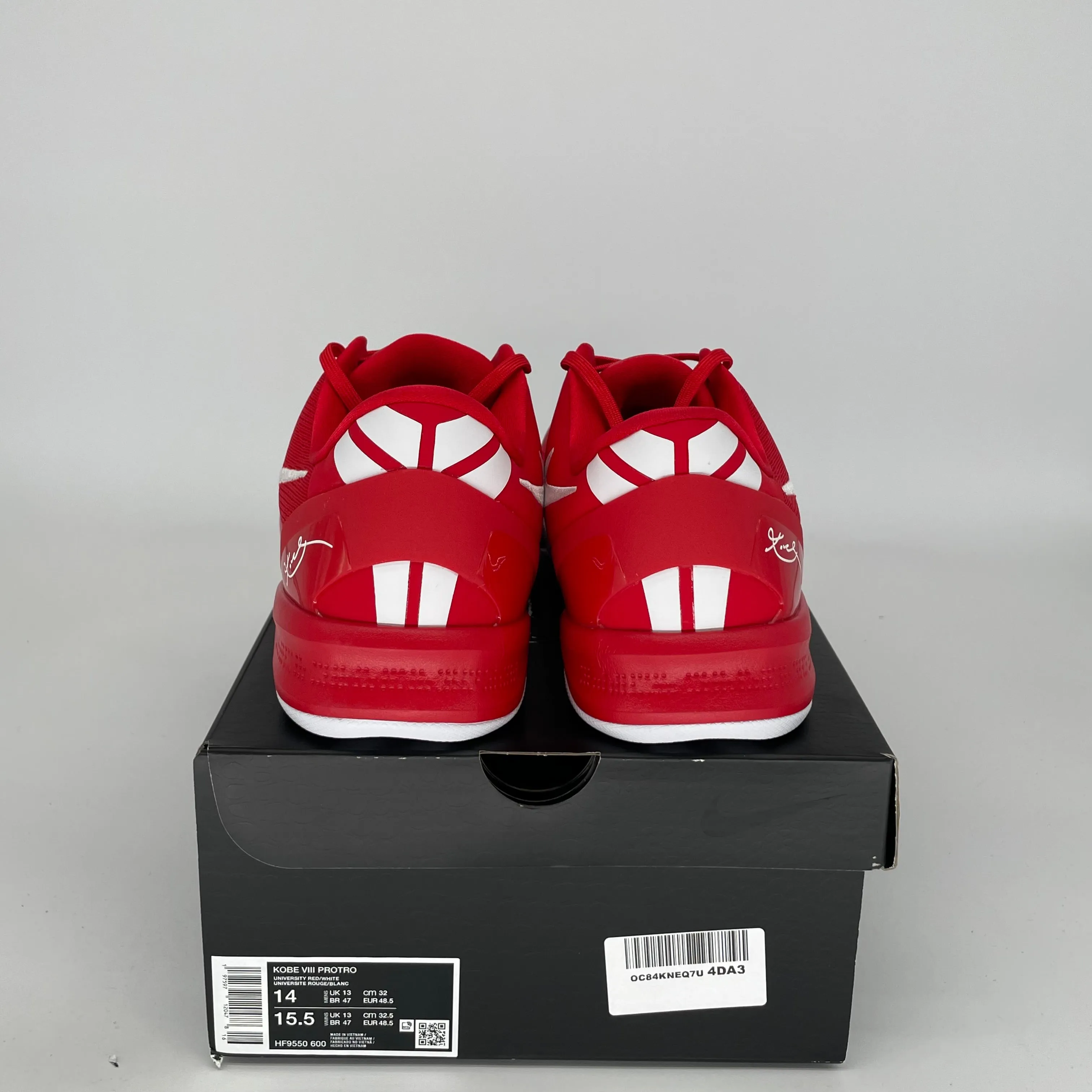 NIKE KOBE 8 PROTRO UNIVERSITY RED SIZE 14 HF9550-600