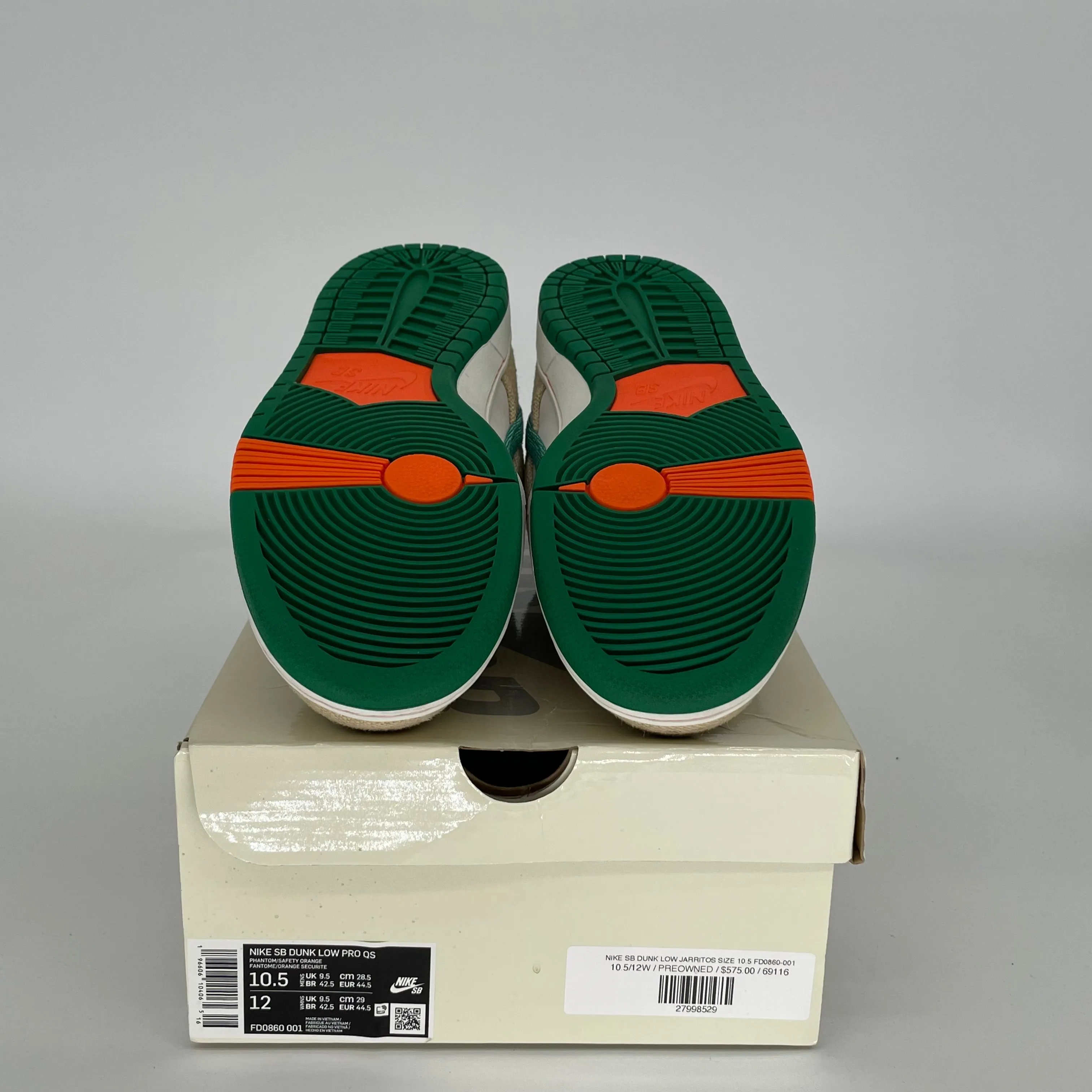 NIKE SB DUNK LOW JARRITOS SIZE 10.5 FD0860-001