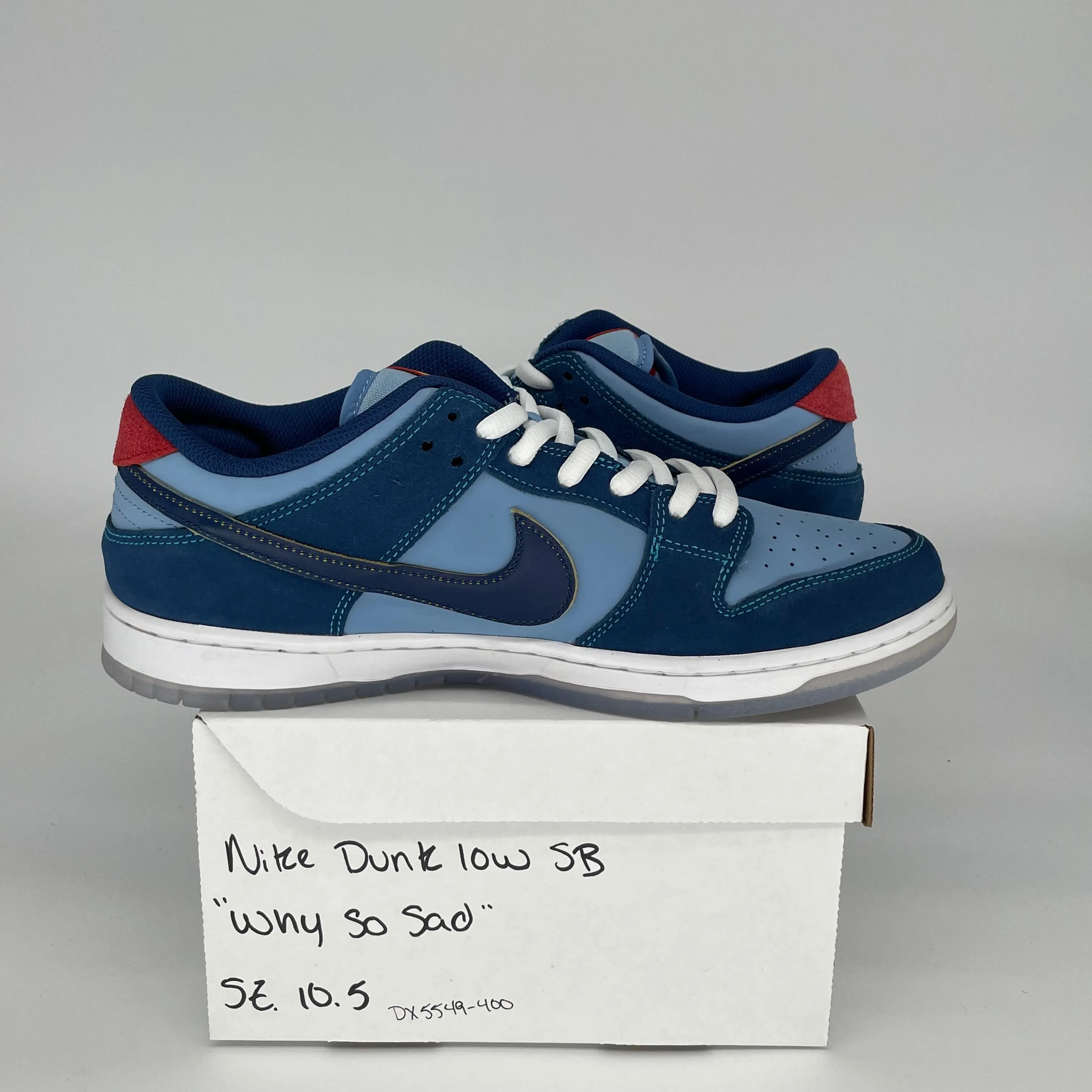 NIKE SB DUNK LOW WHY SO SAD SIZE 10.5 DX5549-400