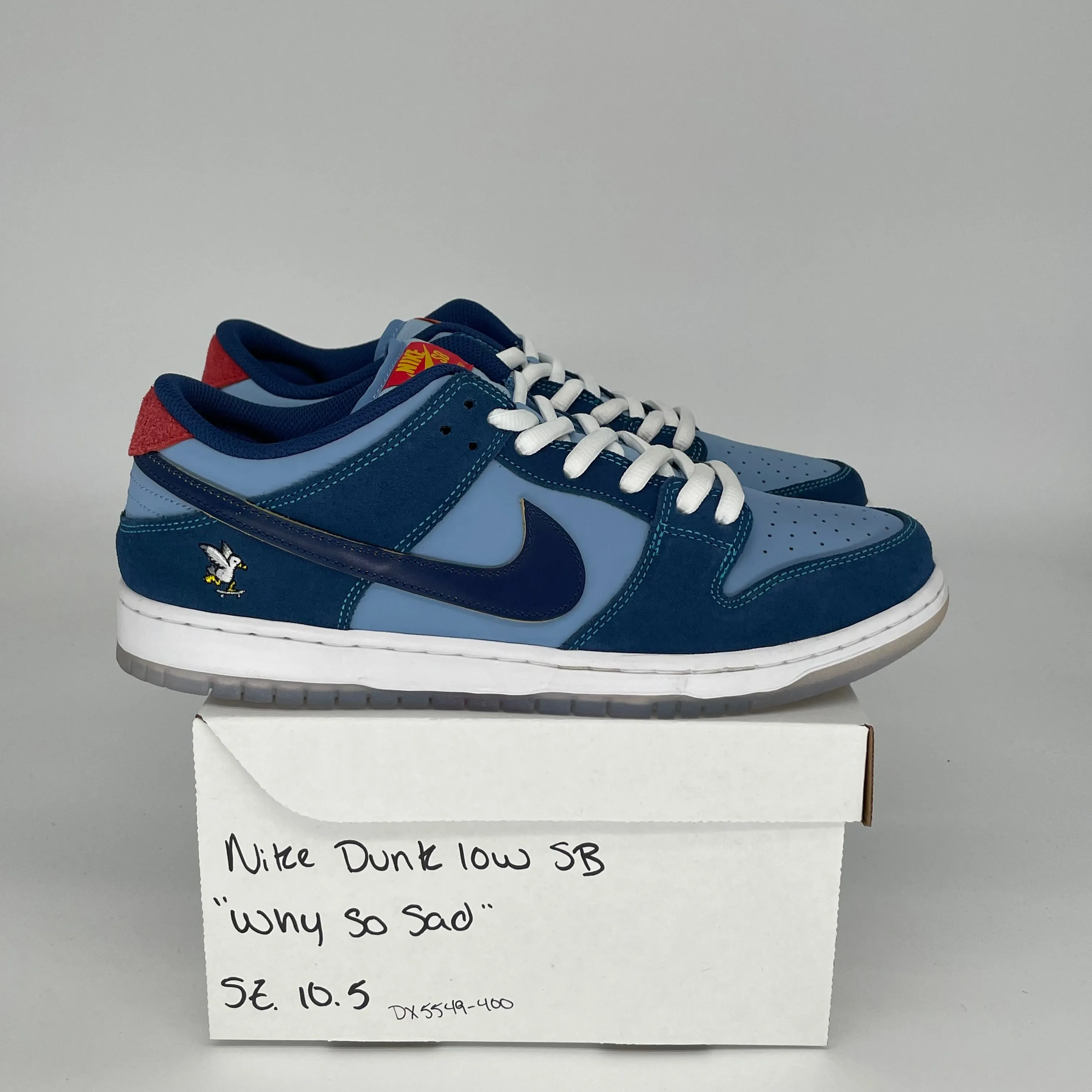 NIKE SB DUNK LOW WHY SO SAD SIZE 10.5 DX5549-400