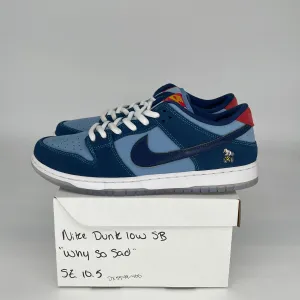 NIKE SB DUNK LOW WHY SO SAD SIZE 10.5 DX5549-400