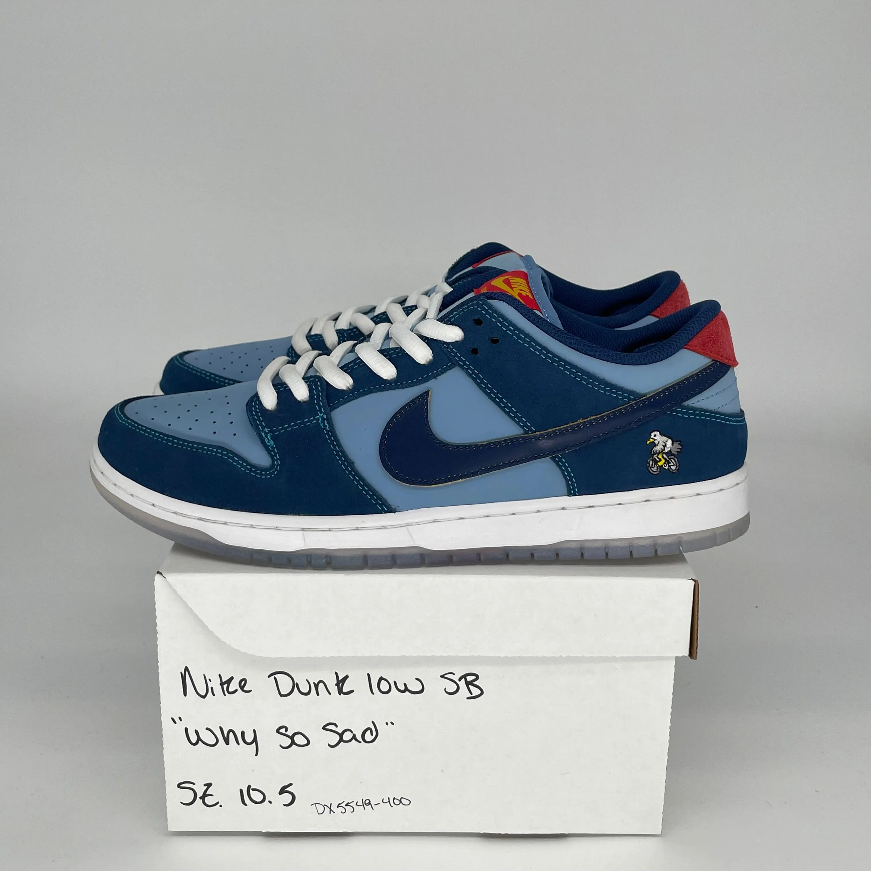 NIKE SB DUNK LOW WHY SO SAD SIZE 10.5 DX5549-400