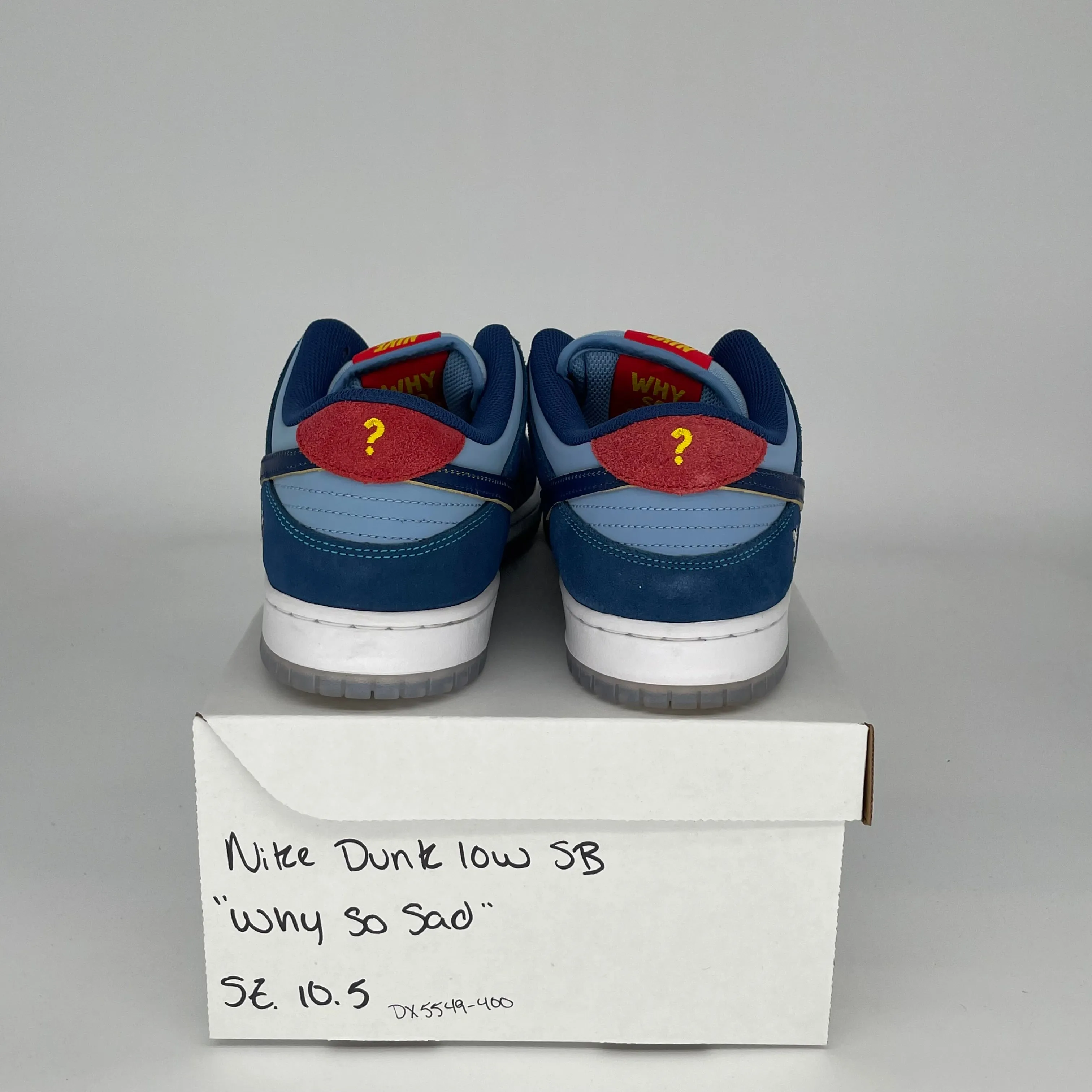 NIKE SB DUNK LOW WHY SO SAD SIZE 10.5 DX5549-400