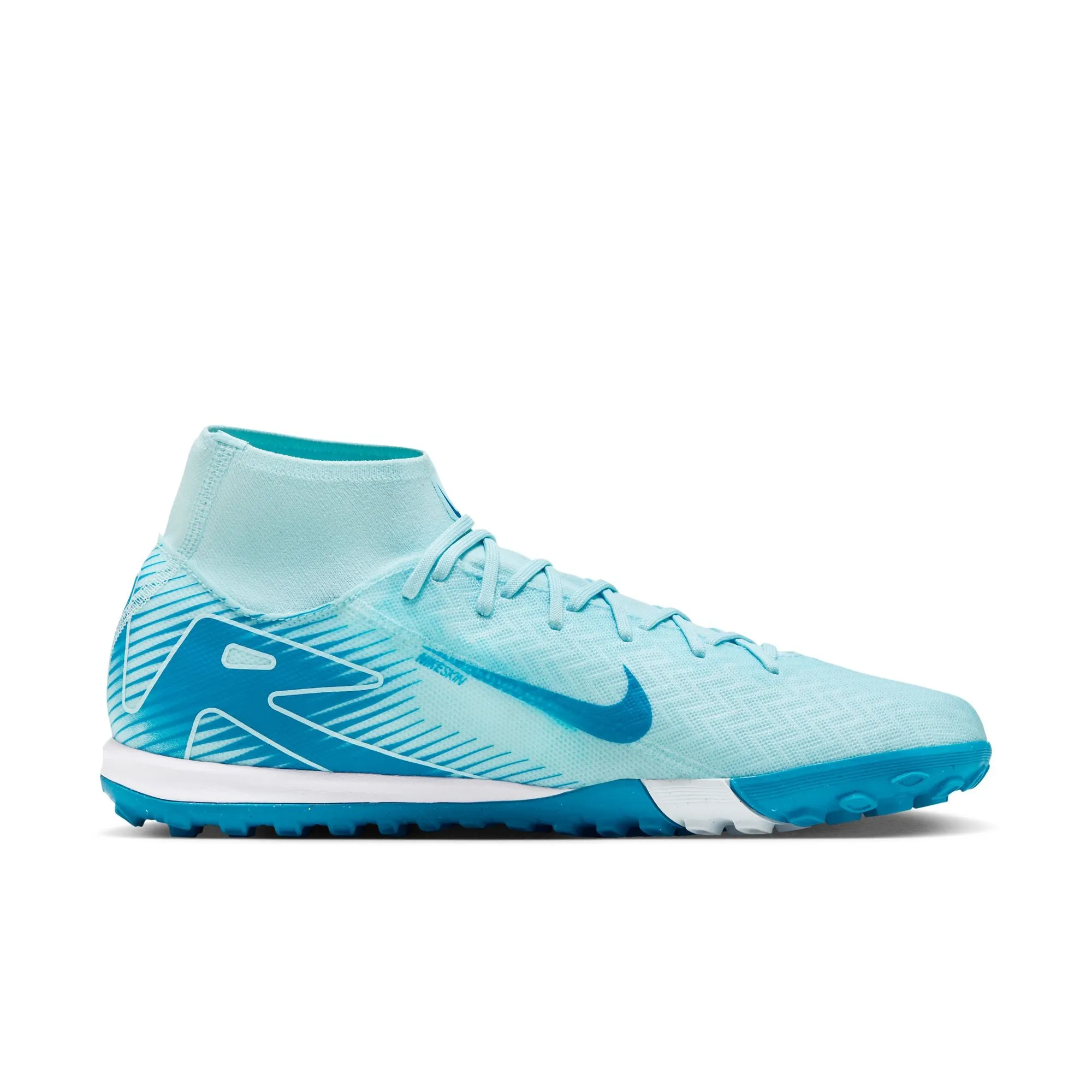 Nike Zoom Mercurial Superfly 10 Academy TF Turf Soccer Shoes- Glacier Blue/Blue Orbit
