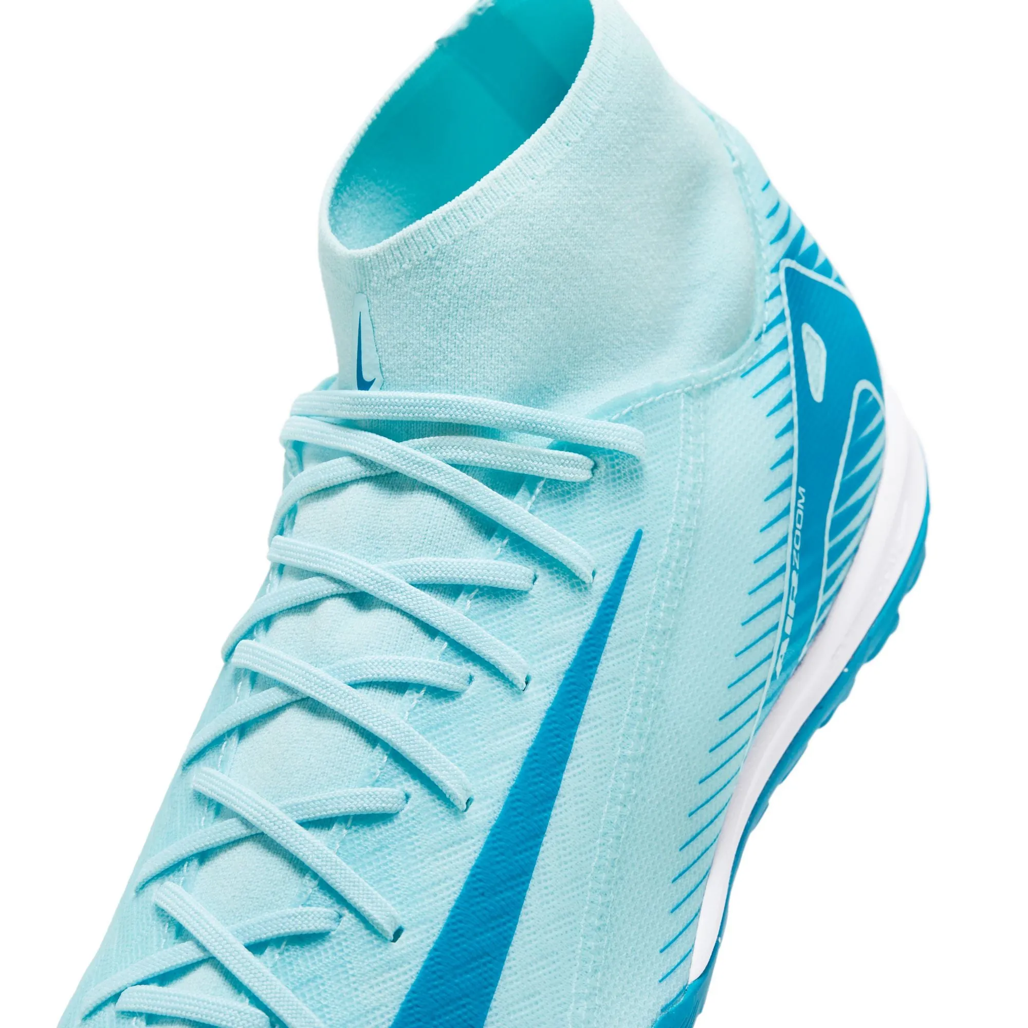 Nike Zoom Mercurial Superfly 10 Academy TF Turf Soccer Shoes- Glacier Blue/Blue Orbit