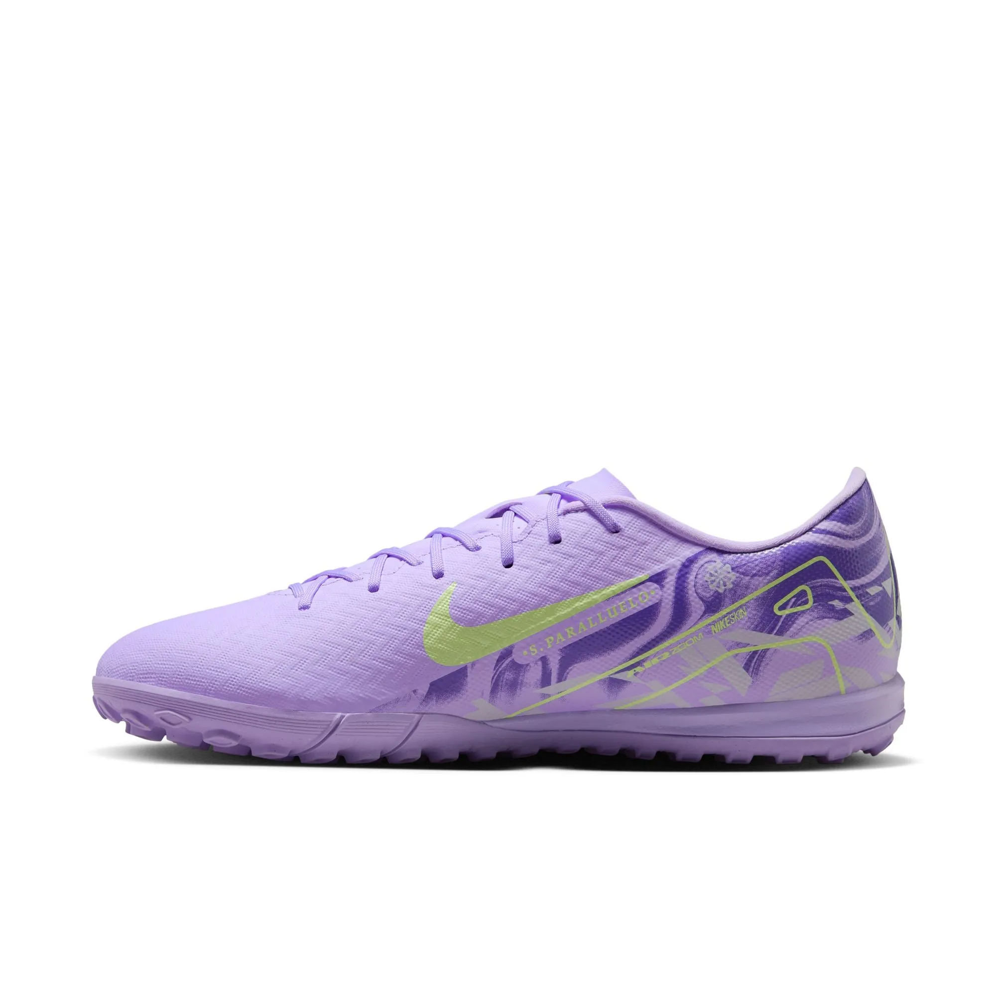 Nike Zoom Mercurial Vapor 16 Academy NU1 TF Turf Soccer Shoes- Purple Agate/ Barely Volt