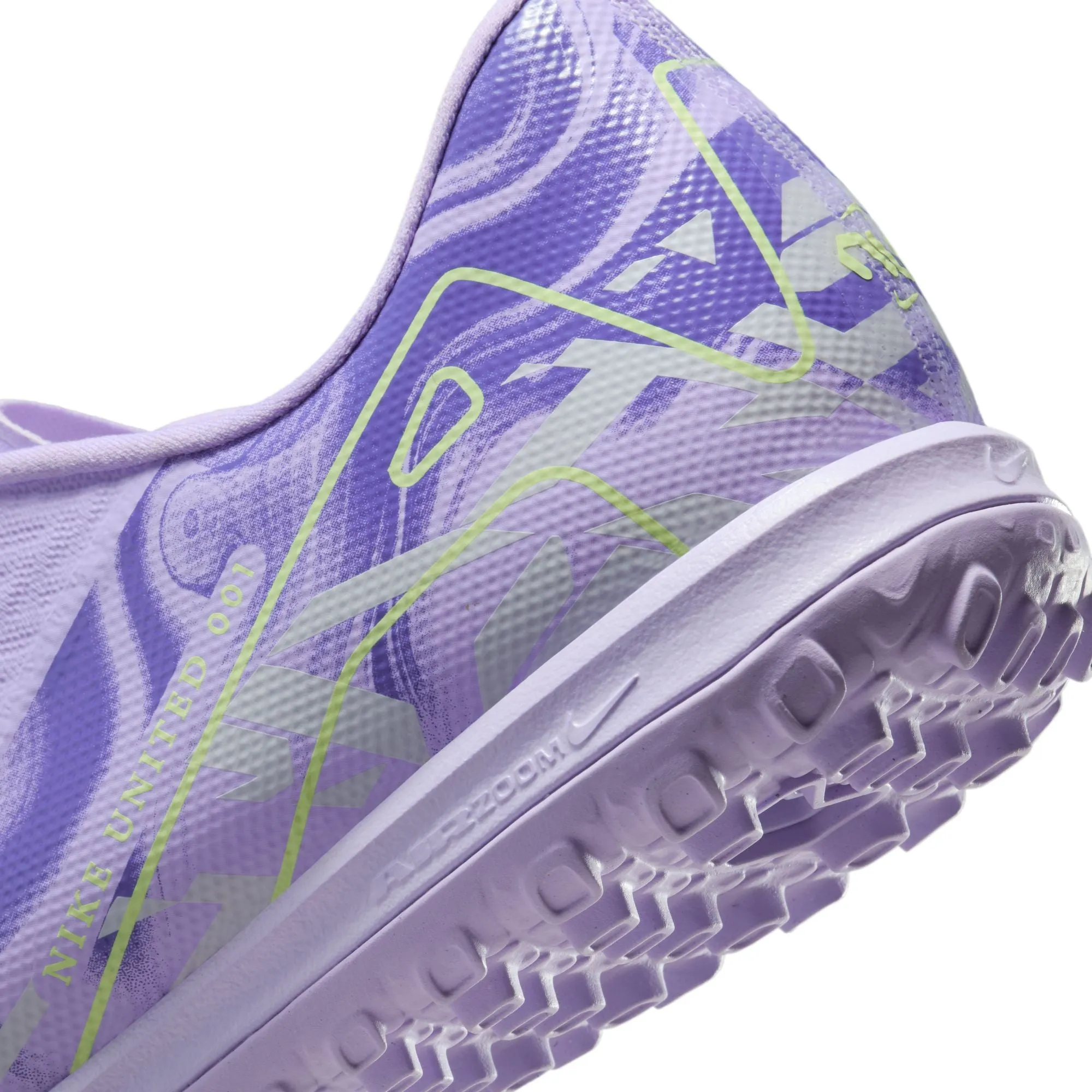 Nike Zoom Mercurial Vapor 16 Academy NU1 TF Turf Soccer Shoes- Purple Agate/ Barely Volt