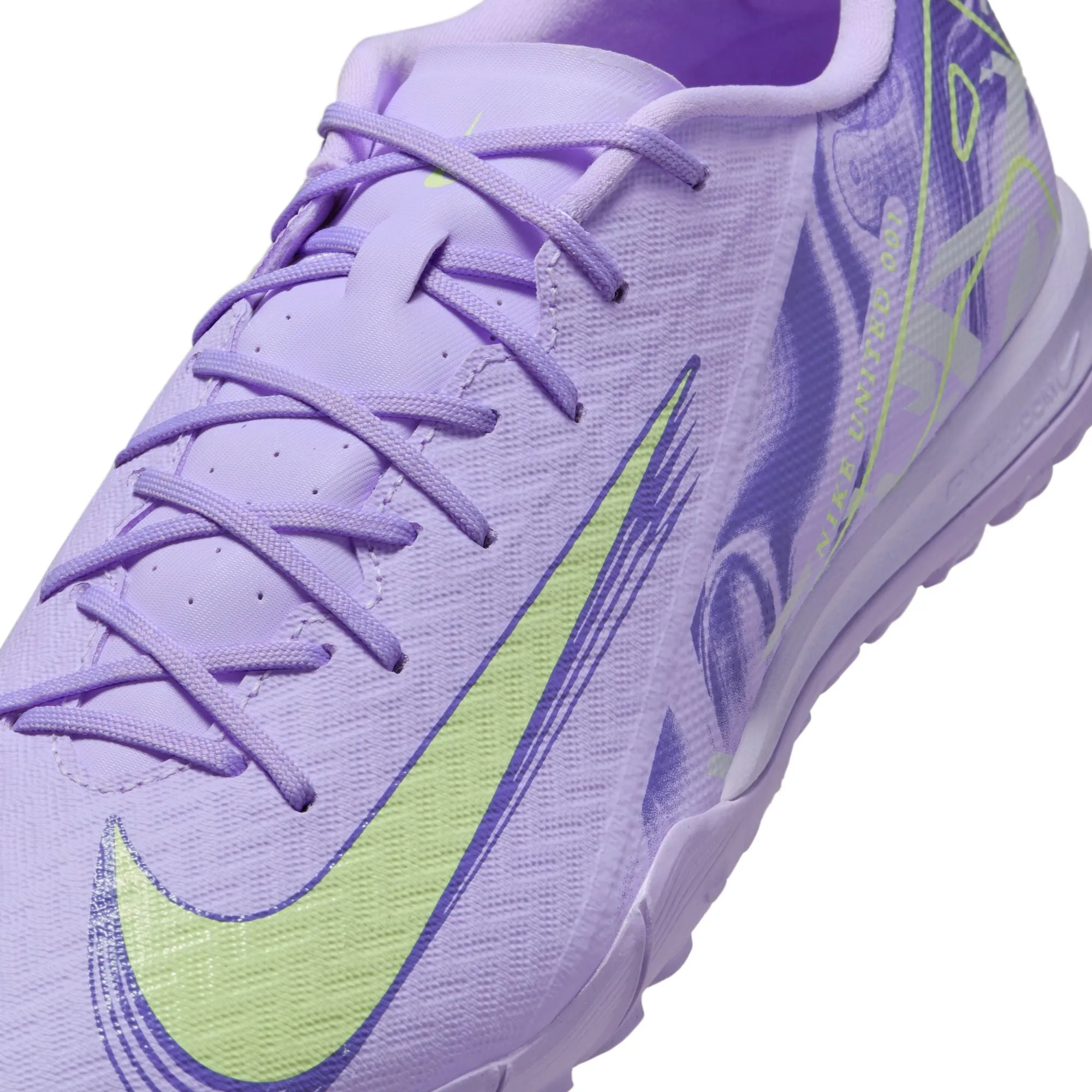 Nike Zoom Mercurial Vapor 16 Academy NU1 TF Turf Soccer Shoes- Purple Agate/ Barely Volt