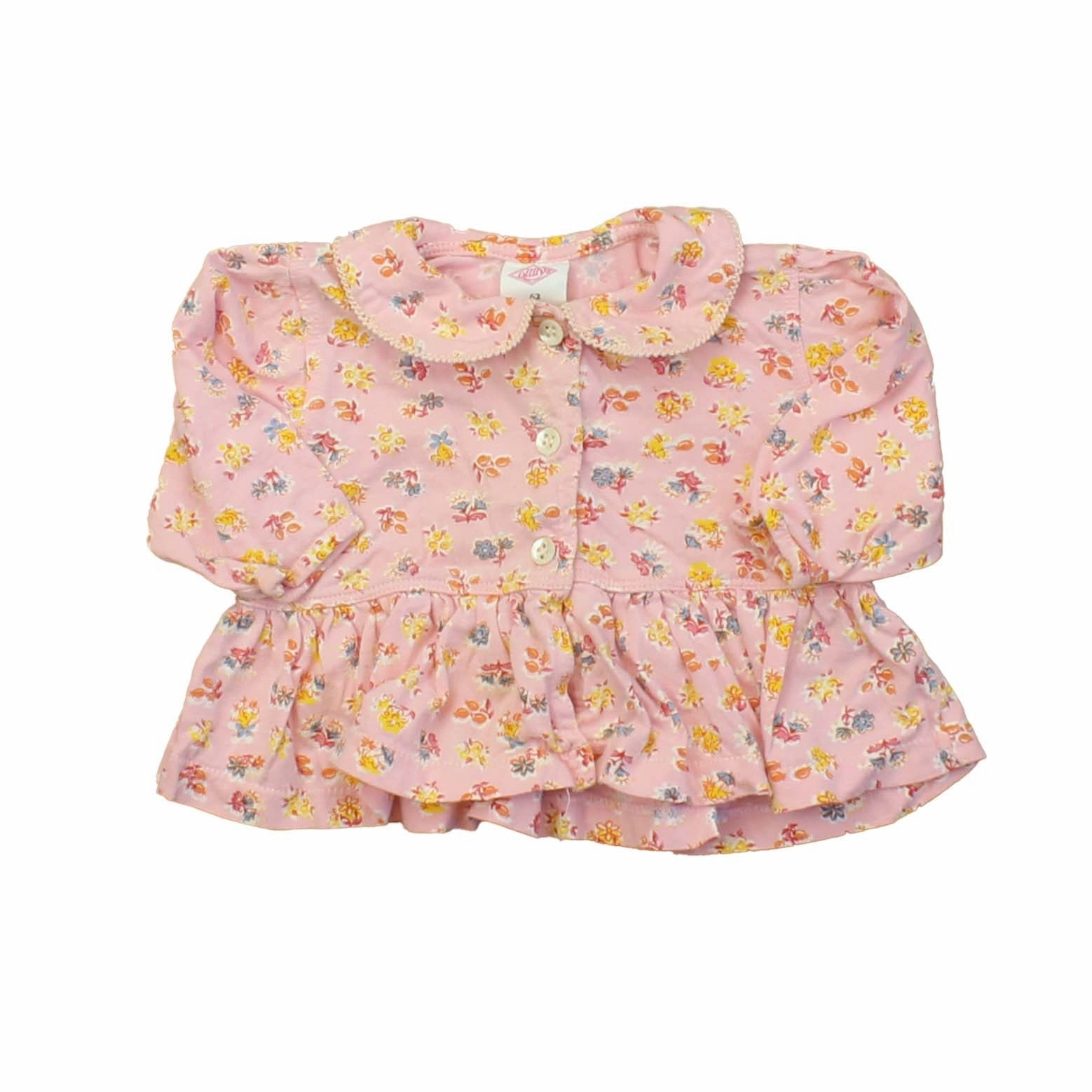 Oilily Girls Pink | Multi Long Sleeve Shirt ruffle tops girls, long sleeve tees girls