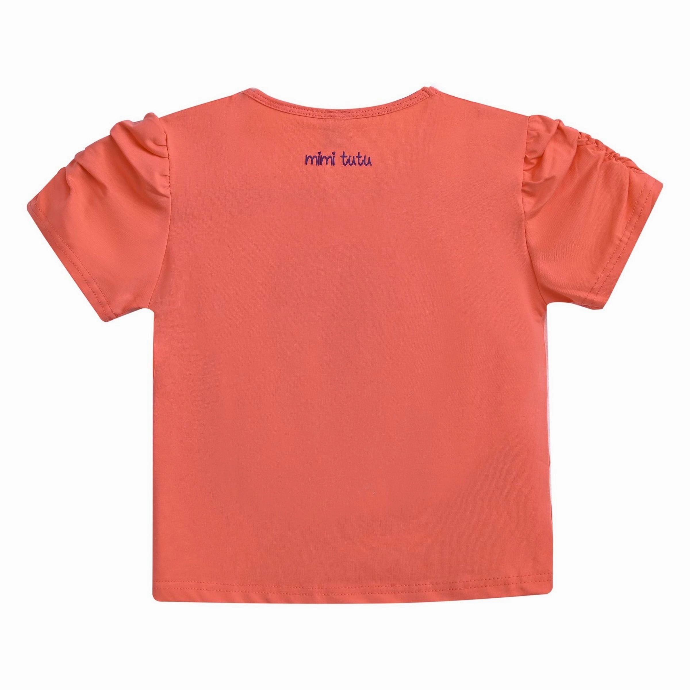 Orange Puppy Applique T-Shirt Girls Tunic Top