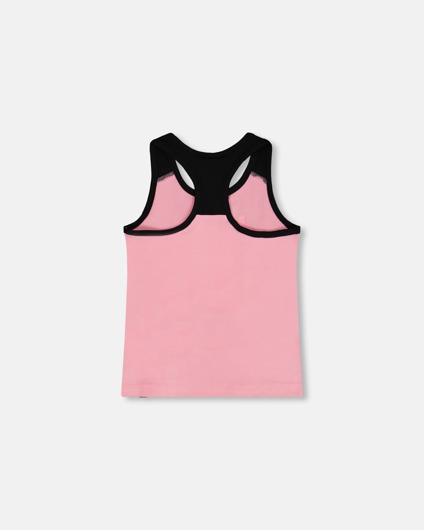 Organic Cotton Racerback Tank Top Candy Pink And Black Girls Tunic Top