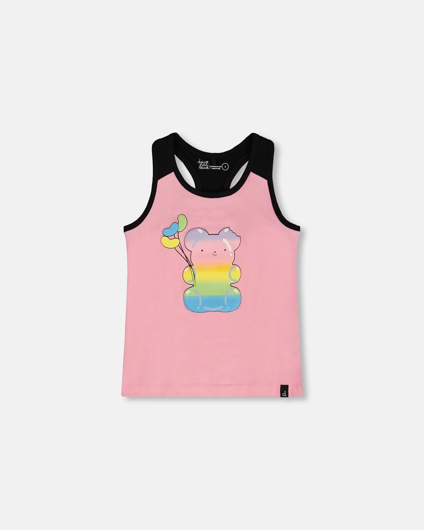 Organic Cotton Racerback Tank Top Candy Pink And Black ruffle tops girls, long sleeve tees girls