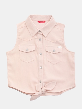 Patty Button-Up Vest (7-14) ruffle tops girls, long sleeve tees girls
