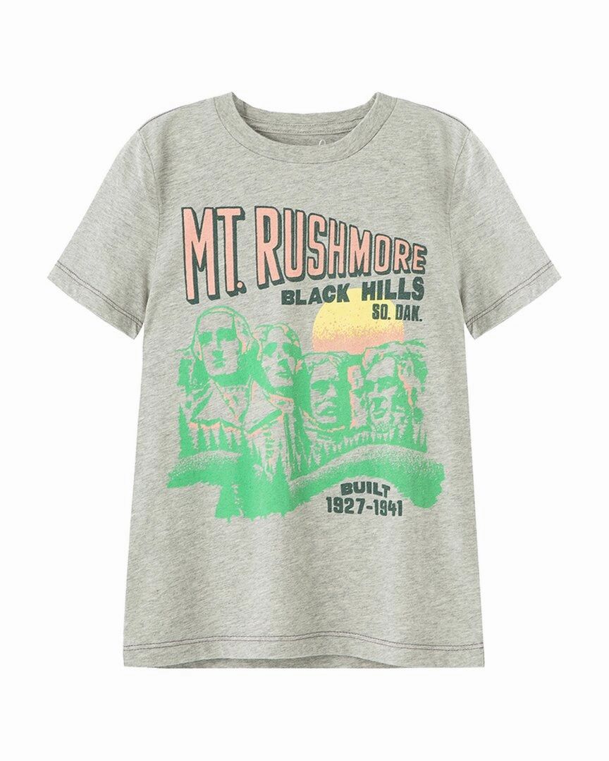 Peek Kids Hudson Mt. Rushmore T-Shirt ruffle tops girls, long sleeve tees girls