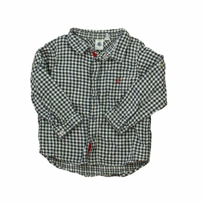 Petit Bateau Boys Blue | White Button Down Long Sleeve graphic tees for boys, polo shirts boys