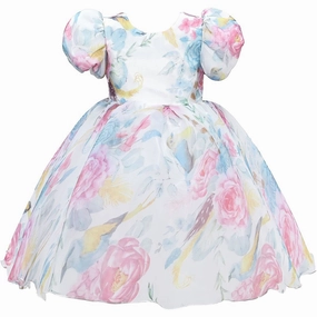 Pink Chablis Floral Garden Organza Dress graphic tees for boys, polo shirts boys