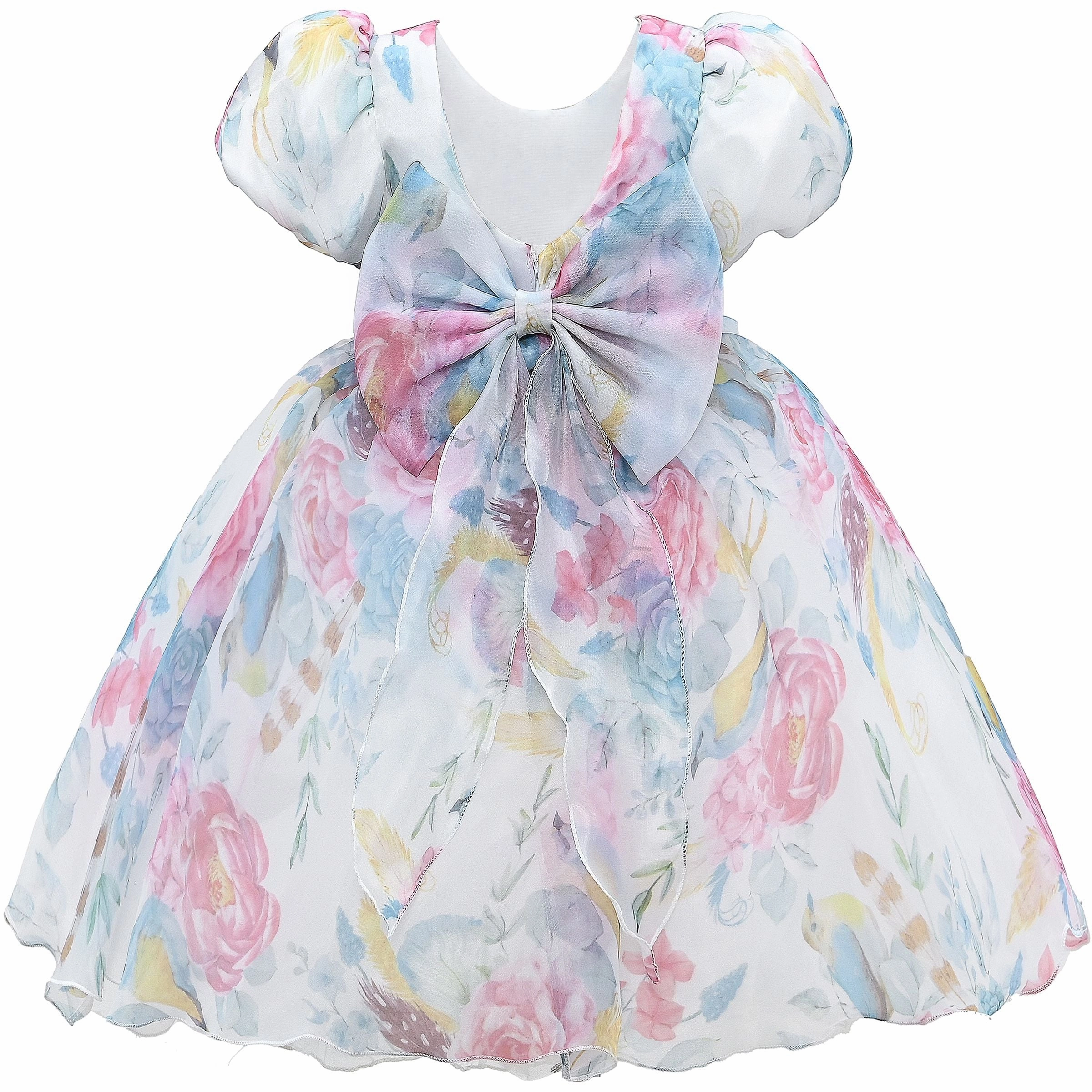 Pink Chablis Floral Garden Organza Dress Boys Henley T Shirt
