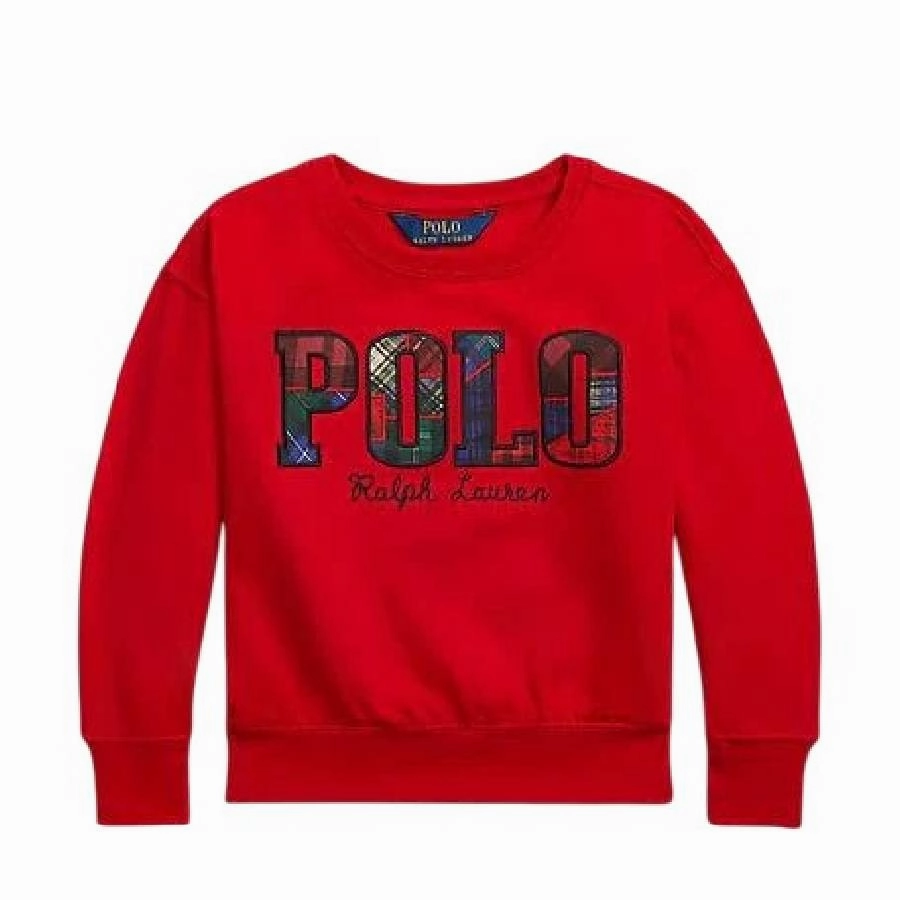 Polo Ralph Lauren Long Sleeve Logo Sweater ruffle tops girls, long sleeve tees girls