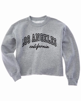 Prince Peter Los Angeles Varsity Crop Pullover ruffle tops girls, long sleeve tees girls