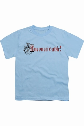 Princess Bride Vizzini Crest Short Sleeve Youth Tee / T-Shirt graphic tees for boys, polo shirts boys