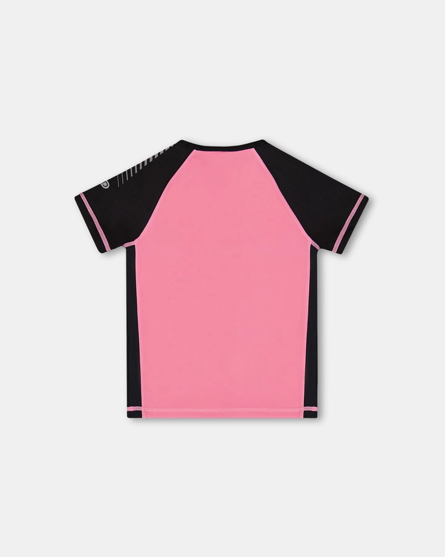 Printed Short Sleeve Athletic Top Pink With Butterflies Girls Tunic Top