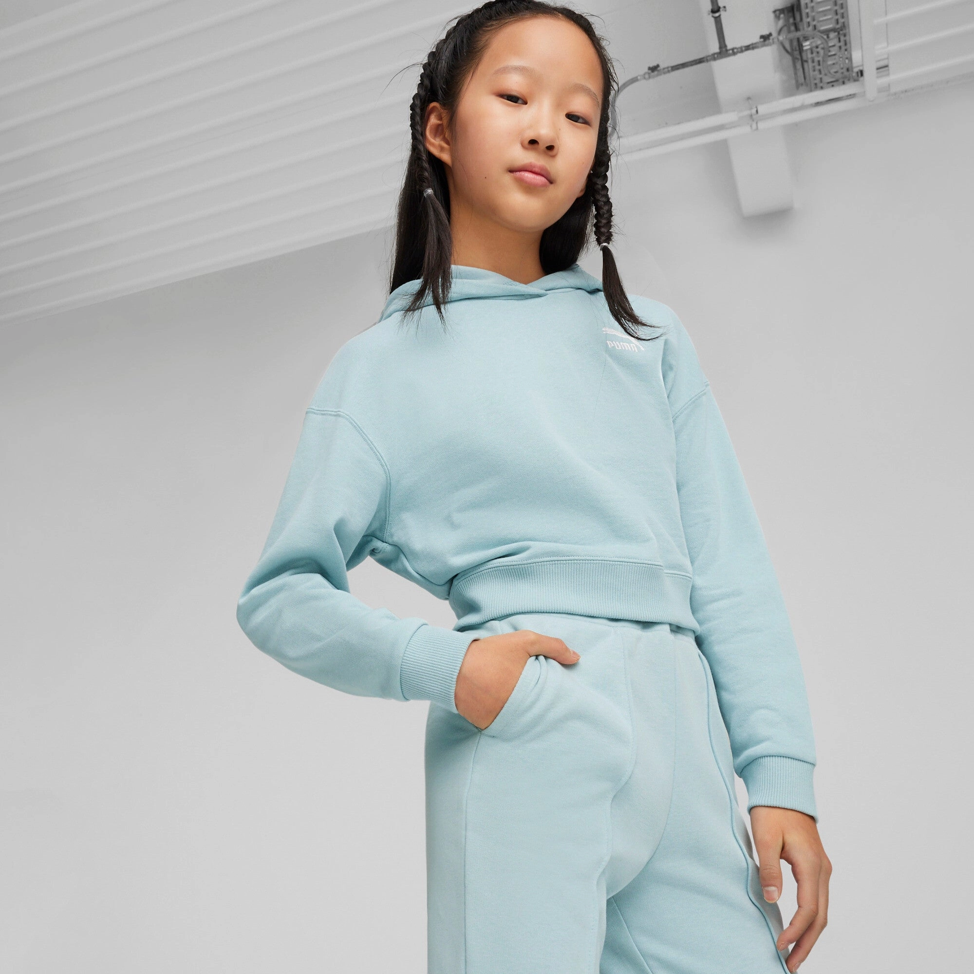 PUMA Big Kids' Girls' BETTER CLASSICS Hoodie Girls Seamless Sportswear