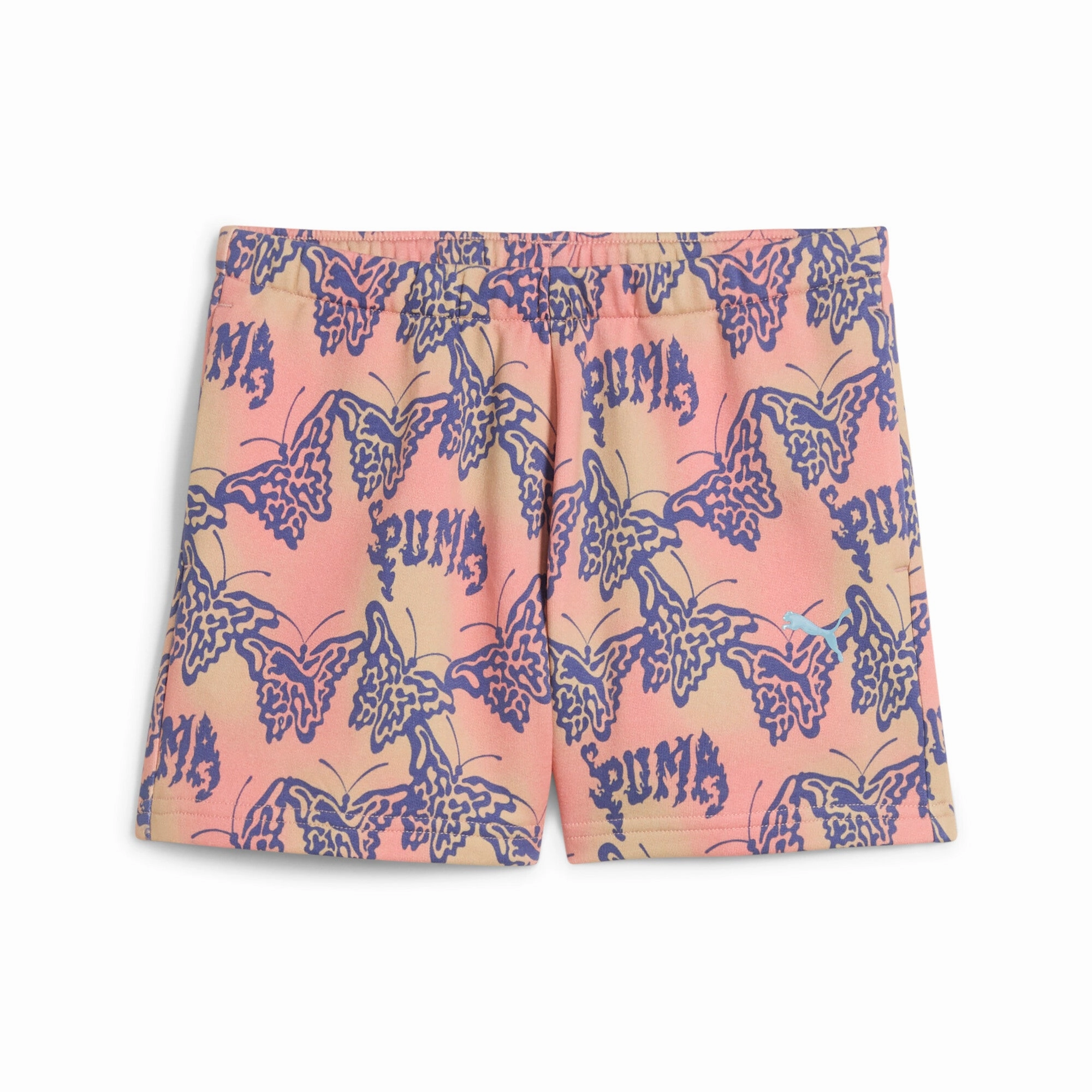 PUMA Big Kids' Girls' BUTTERFLY VIBE High Waist Shorts girls workout sets, yoga pants girls