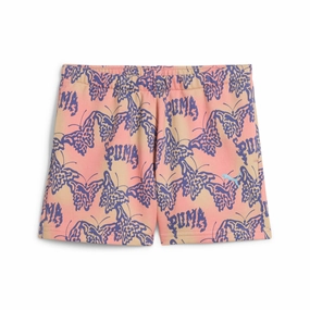 PUMA Big Kids' Girls' BUTTERFLY VIBE High Waist Shorts girls workout sets, yoga pants girls