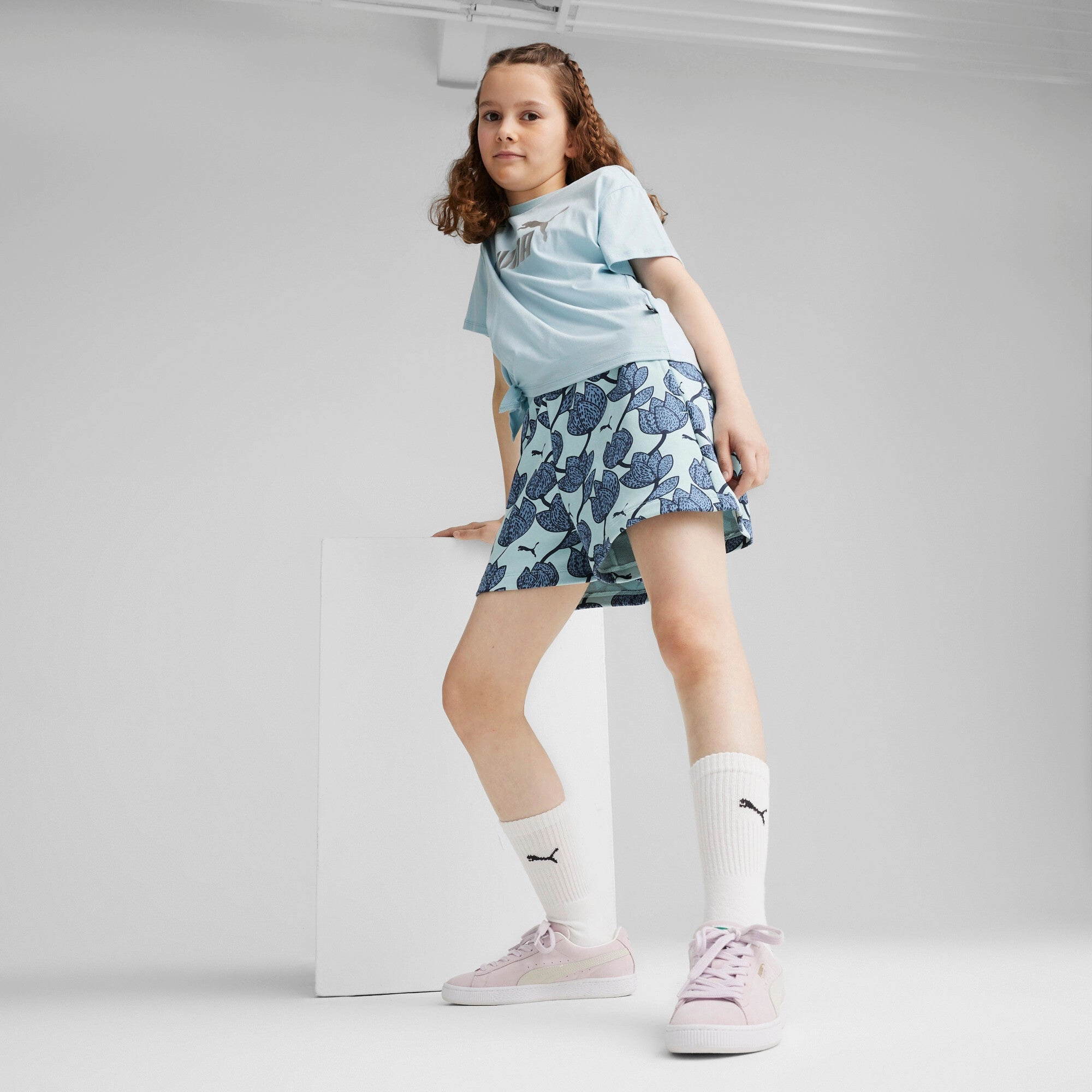 PUMA Big Kids' Girls' ESS  BLOSSOM Shorts Girls Seamless Sportswear