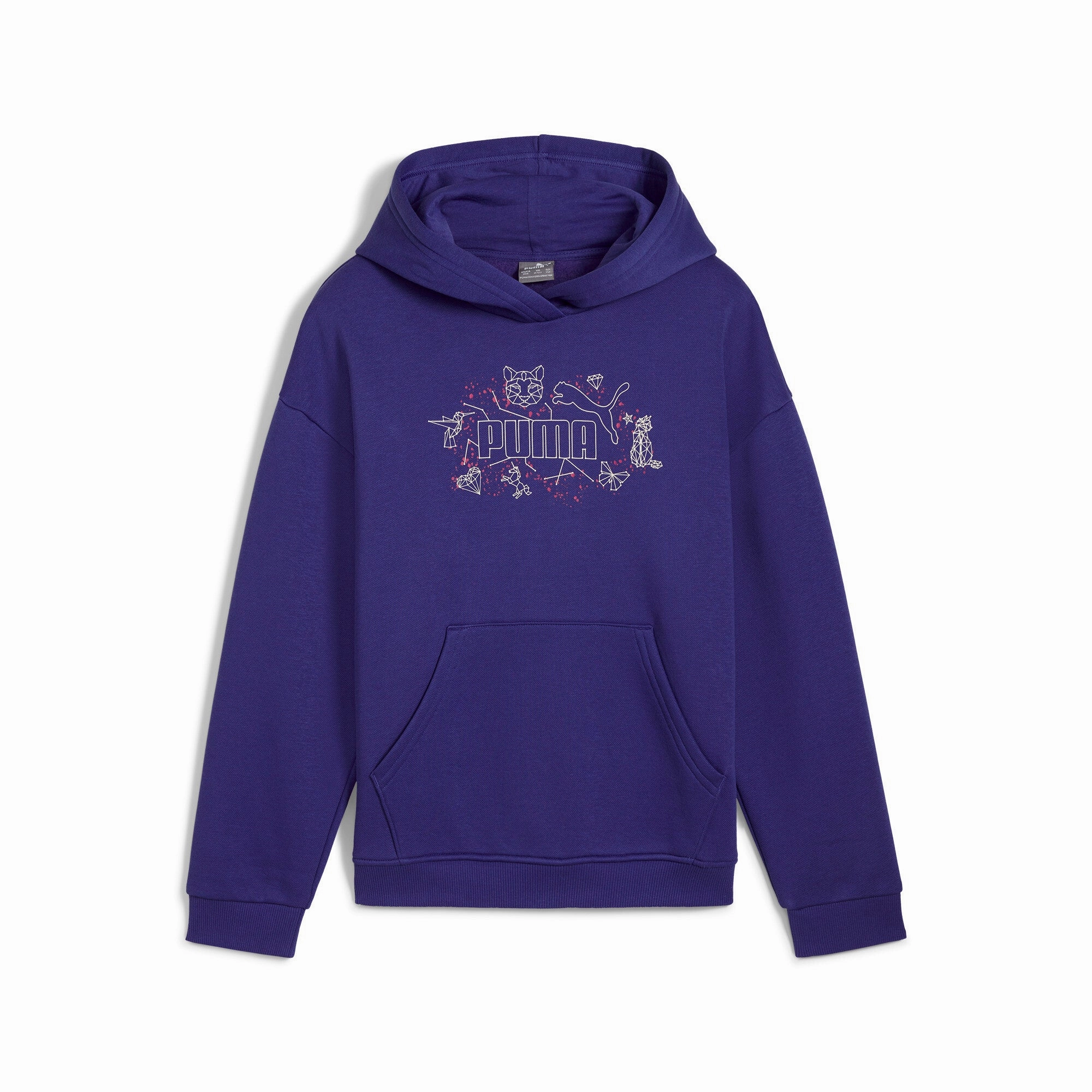 PUMA Big Kids' Girls' ESS  STARRY SAFARI Hoodie Youth Girls Seamless Sportswear