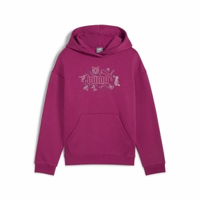 PUMA Big Kids' Girls' ESS  STARRY SAFARI Hoodie Youth girls workout sets, yoga pants girls