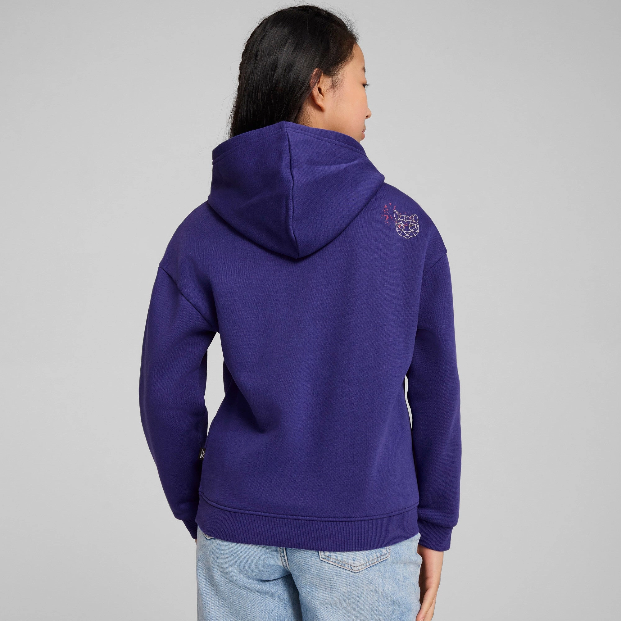 PUMA Big Kids' Girls' ESS  STARRY SAFARI Hoodie Youth Girls Seamless Sportswear