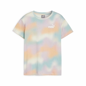 PUMA Big Kids' Girls' ESS  SUMMER DAZE Tee girls workout sets, yoga pants girls