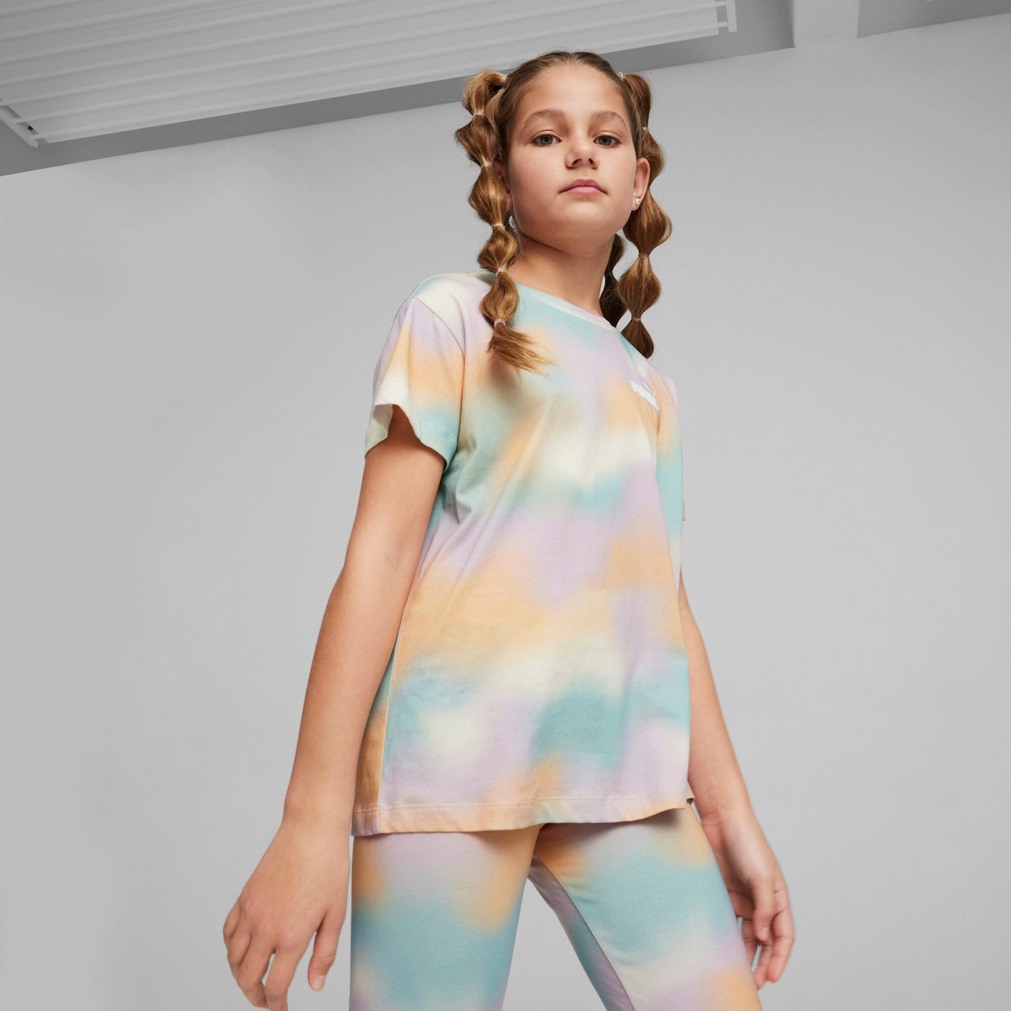 PUMA Big Kids' Girls' ESS  SUMMER DAZE Tee Girls Seamless Sportswear