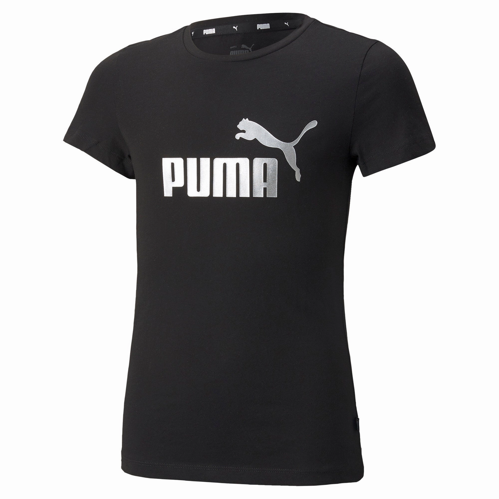 PUMA Big Kids' Girls' Essentials  Logo Tee Girls Seamless Sportswear