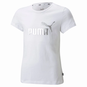 PUMA Big Kids' Girls' Essentials  Logo Tee girls workout sets, yoga pants girls