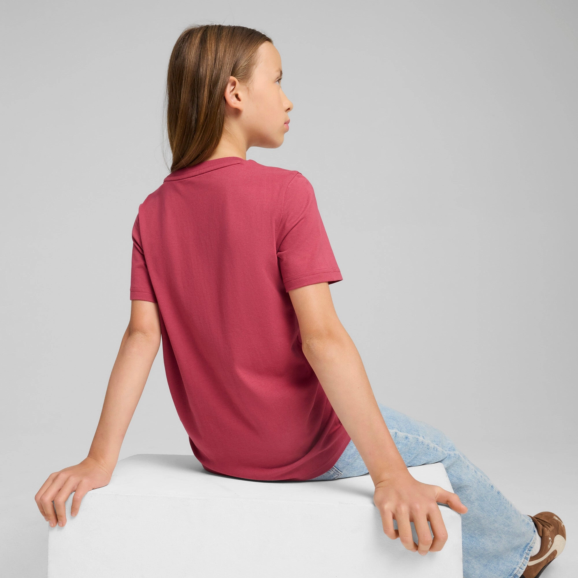 PUMA Big Kids' Girls' Essentials Nature 2.0 Tee Youth Girls Seamless Sportswear