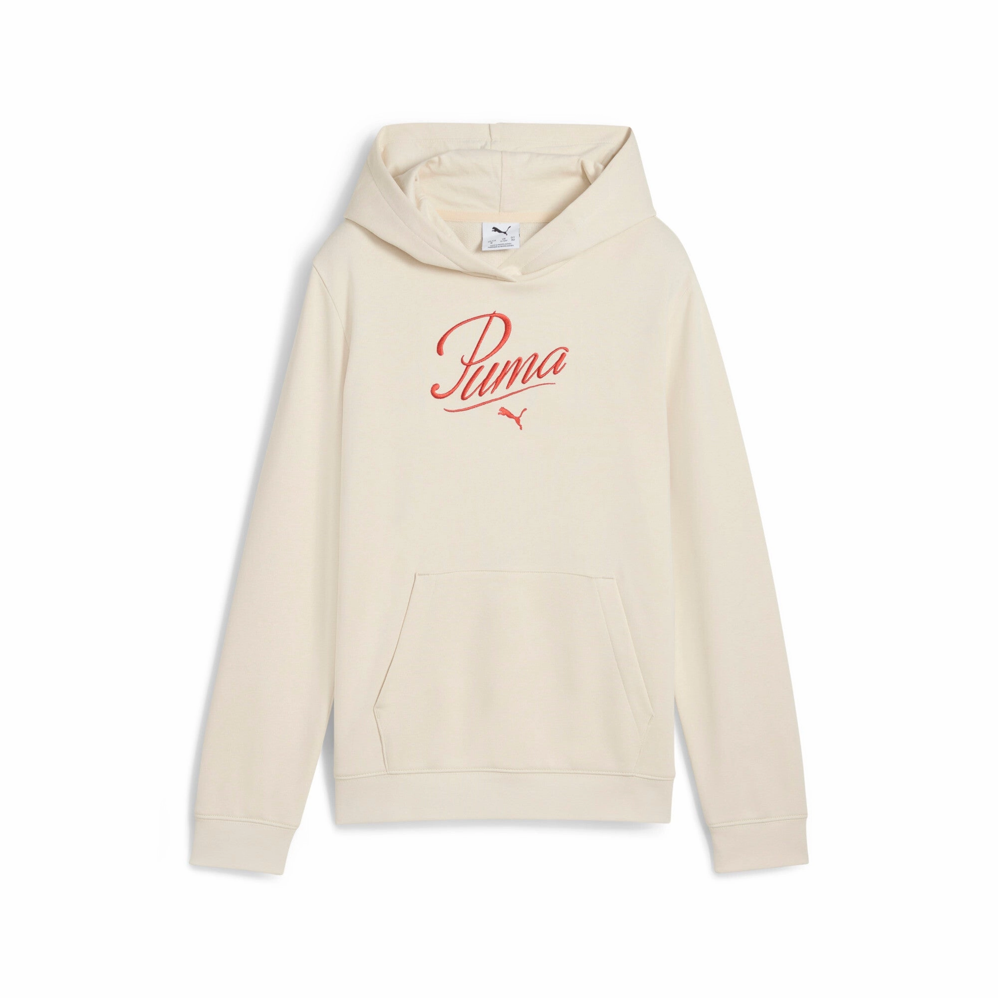 PUMA Big Kids' Girls' Essentials Script Hoodie Girls Seamless Sportswear