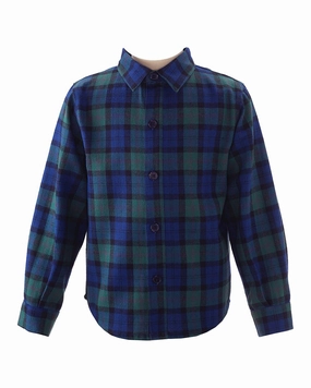 Rachel Riley Tartan Shirt ruffle tops girls, long sleeve tees girls