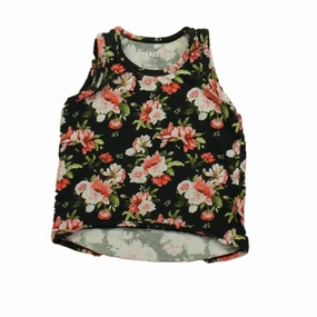 Rags Girls Black Floral Tank Top ruffle tops girls, long sleeve tees girls