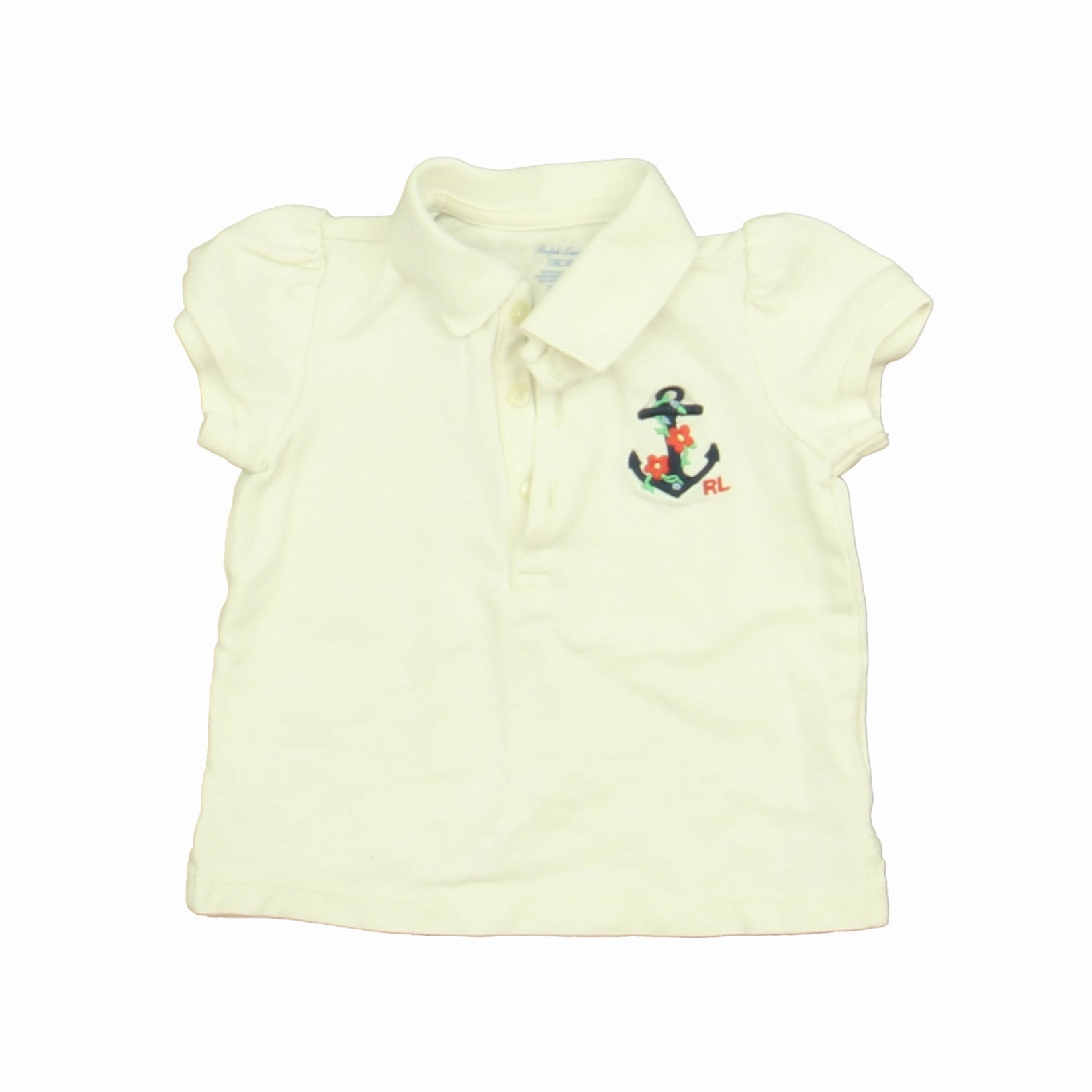 Ralph Lauren Girls White Polo Shirt ruffle tops girls, long sleeve tees girls