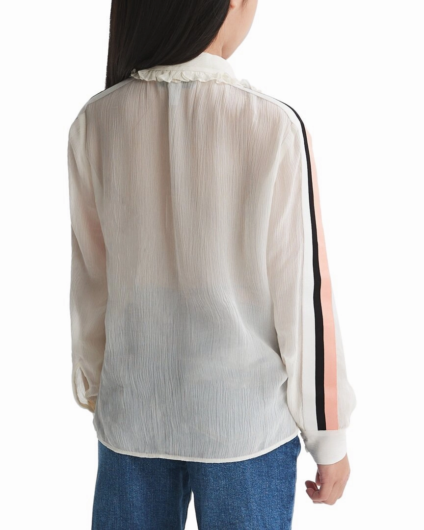 Reiss Dilon Stripe Detail Blouse Girls Tunic Top