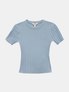 Ribbed Top (7-14) ruffle tops girls, long sleeve tees girls