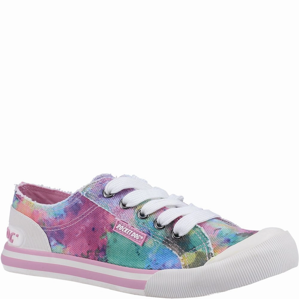 Rocket Dog Jazzin Candy Tie Dye Lace Up Sneaker Lightweight Running Shoes,Slip On Athletic Shoes,Breathable Workout Shoes