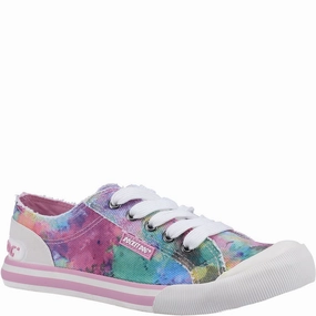 Rocket Dog Jazzin Candy Tie Dye Lace Up Sneaker Lightweight Running Shoes,Slip On Athletic Shoes,Breathable Workout Shoes