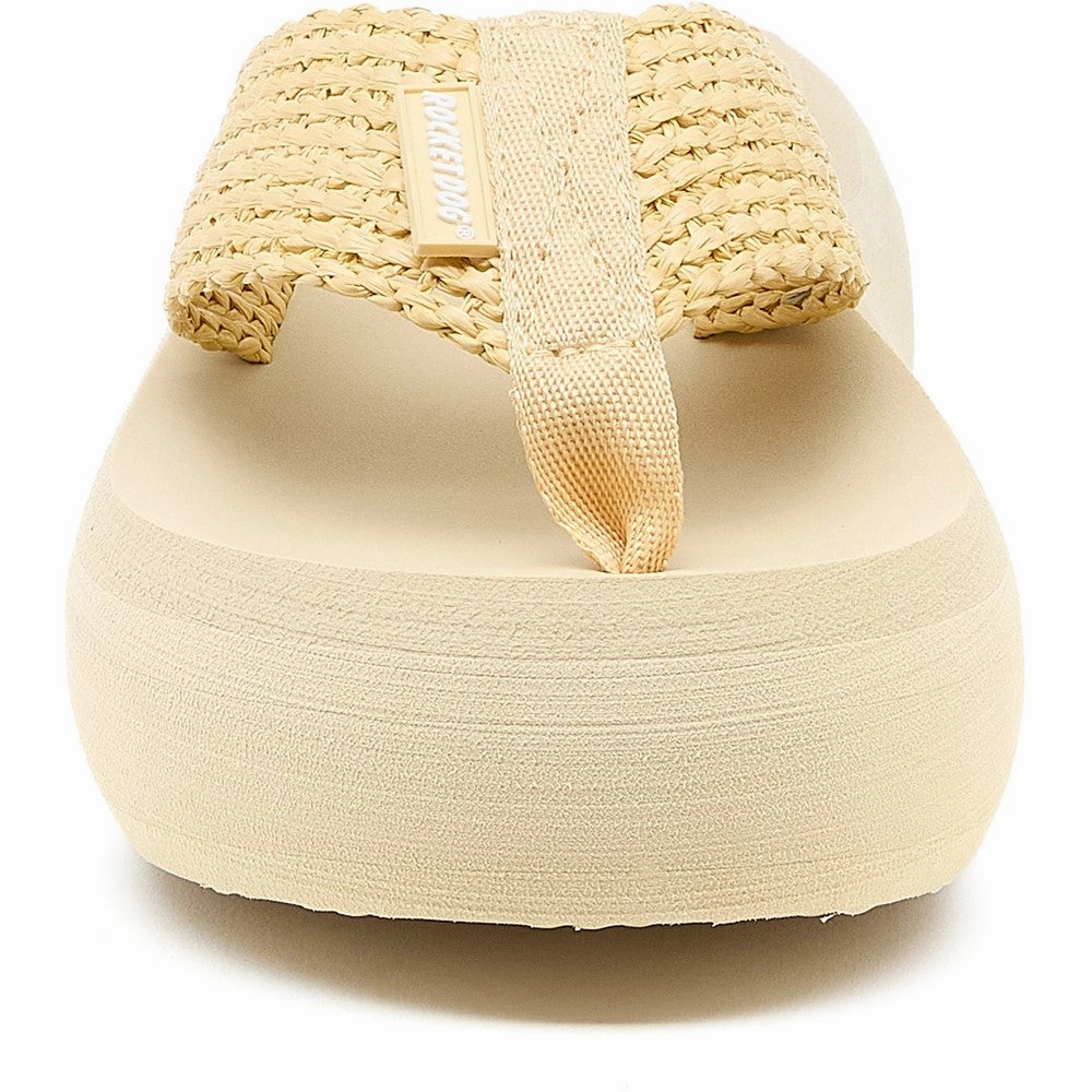 Rocket Dog Sandy Raffia Sandal Women's Sneakers Casual Walking Shoes