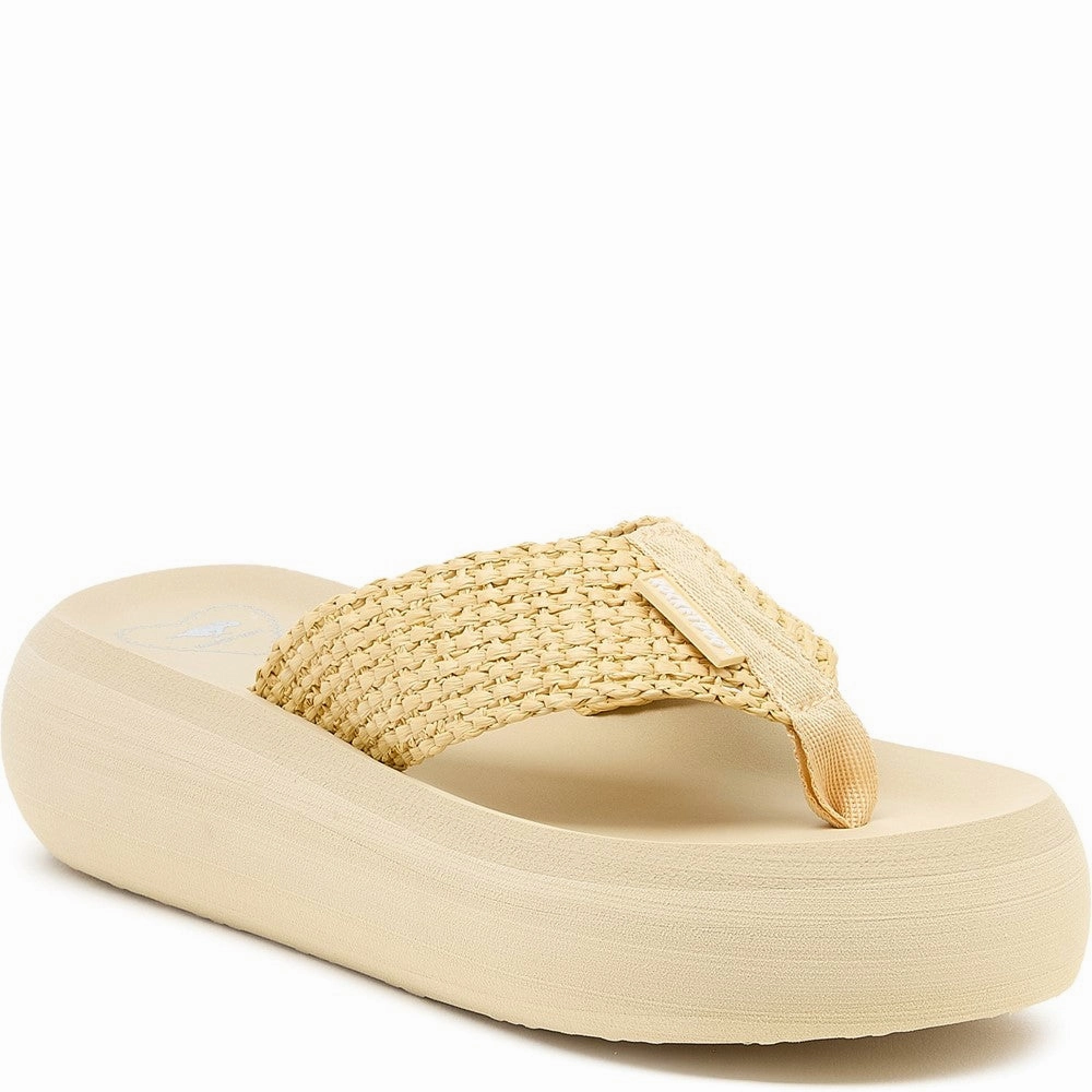 Rocket Dog Sandy Raffia Sandal Lightweight Running Shoes,Slip On Athletic Shoes,Breathable Workout Shoes