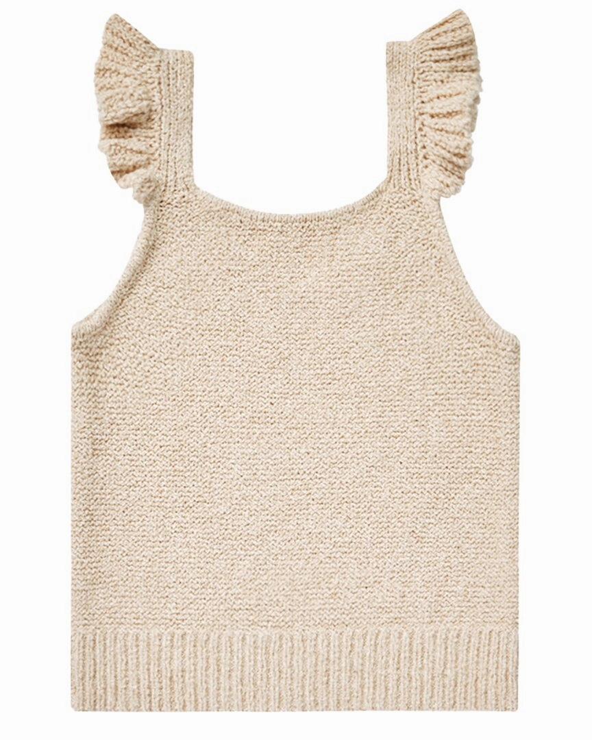 Rylee   Cru Collective Knit Tank ruffle tops girls, long sleeve tees girls